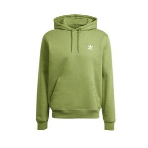 adidas men Trefoil Essentials Hoodie Size Large Tech Olive - New With Tags